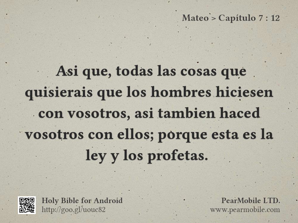 Mateo, Capítulo 7:12